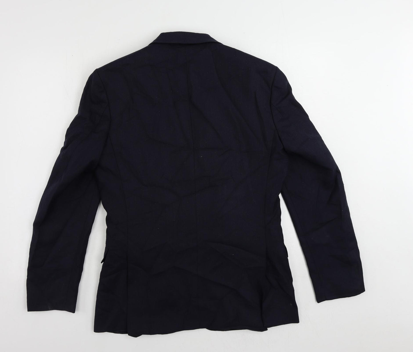 Racing Green Mens Blue Wool Jacket Suit Jacket Size 38 Regular