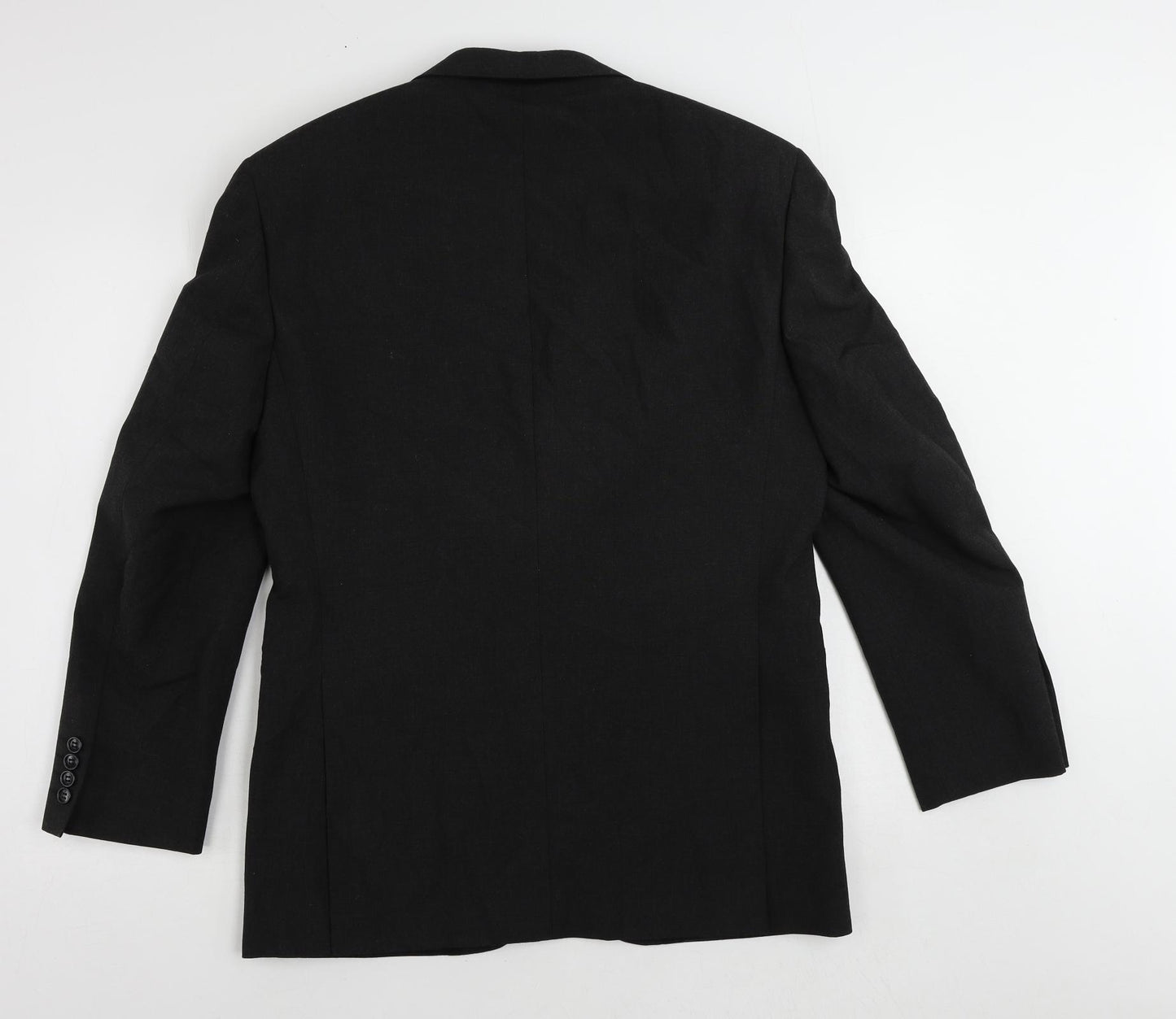 Marks and Spencer Mens Black Polyester Jacket Suit Jacket Size 38 Regular