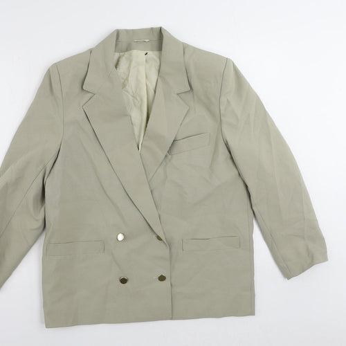 Accolade Womens Green Jacket Blazer Size 14 Button
