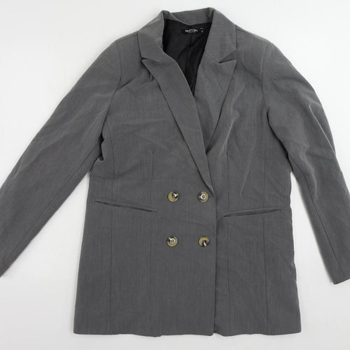Nasty Gal Womens Grey Jacket Blazer Size M Button