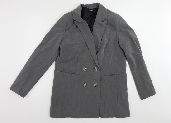 Nasty Gal Womens Grey Jacket Blazer Size M Button