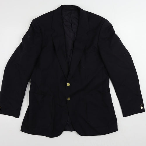 St Michael Mens Blue Polyester 3 Piece Blazer Size 40 Regular - Vintage