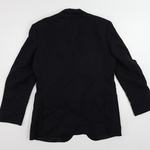 St Michael Mens Blue Polyester 3 Piece Blazer Size 40 Regular - Vintage