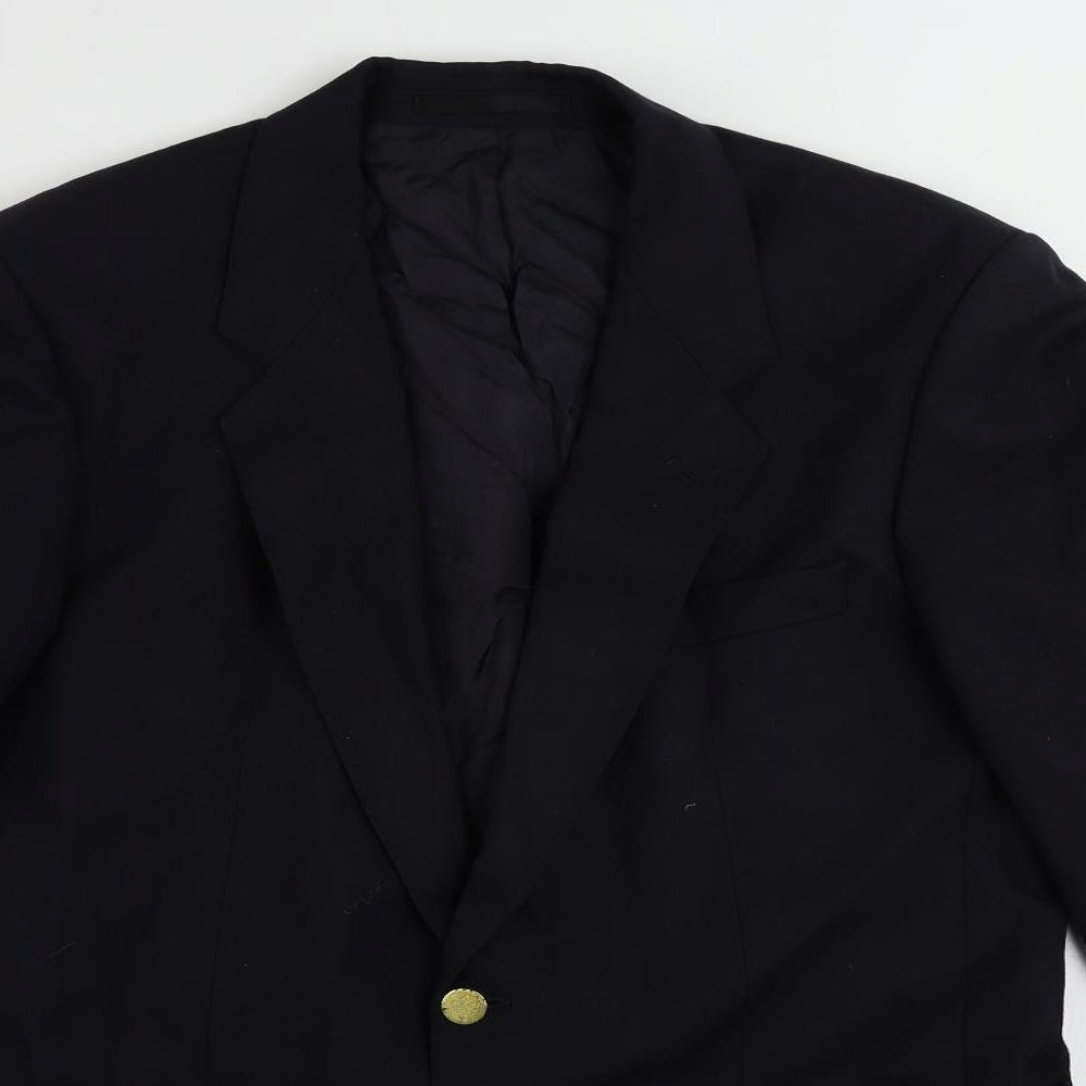 St Michael Mens Blue Polyester 3 Piece Blazer Size 40 Regular - Vintage