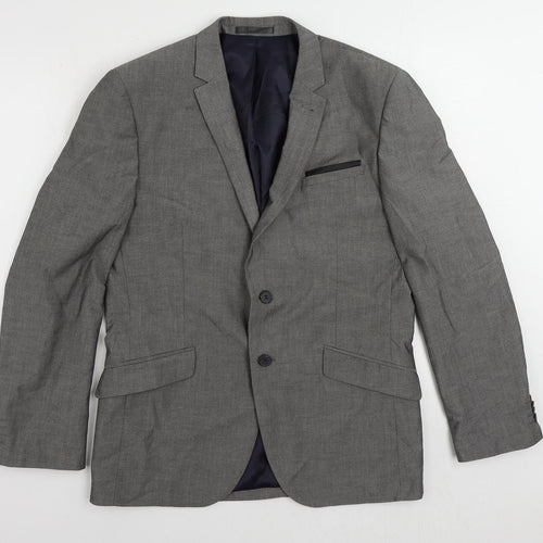 Butler & Webb Mens Grey Polyester Jacket Suit Jacket Size 40 Regular