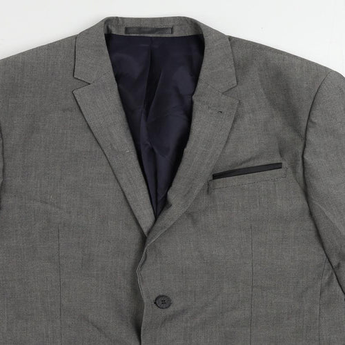 Butler & Webb Mens Grey Polyester Jacket Suit Jacket Size 40 Regular