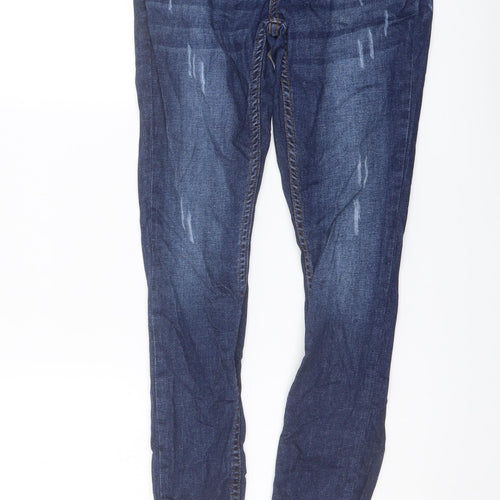 Max Womens Blue Cotton Skinny Jeans Size 28 in L26 in Regular Button