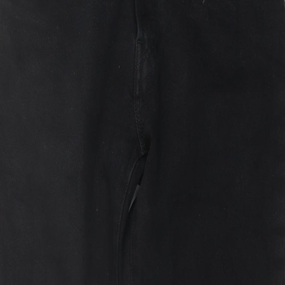 Levi's Womens Black Cotton Cropped Jeans Size 28 in L25 in Regular Button