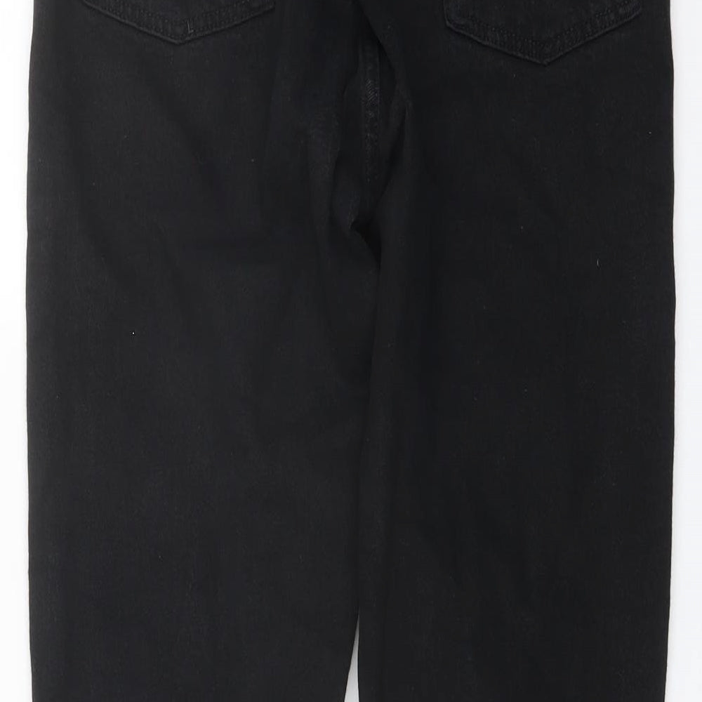 Levi's Womens Black Cotton Cropped Jeans Size 28 in L25 in Regular Button