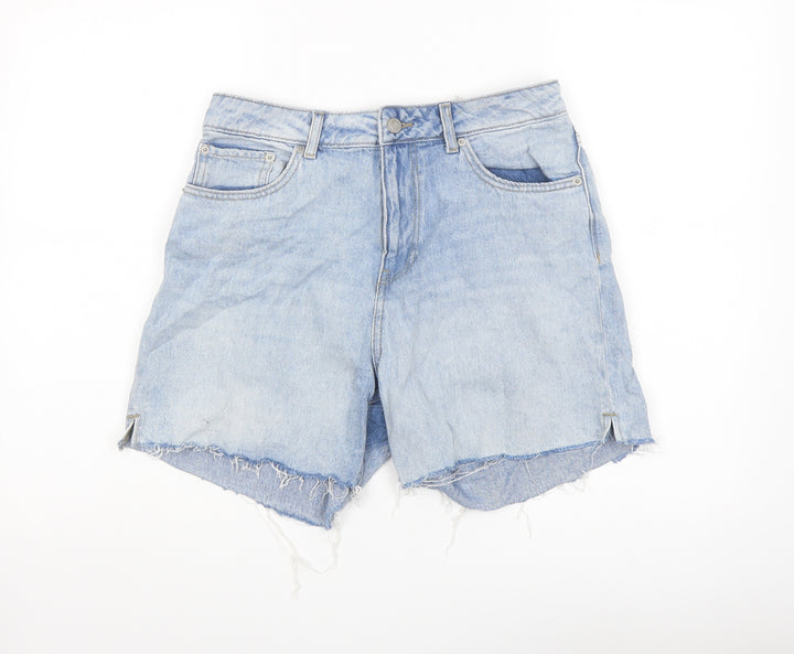 JJXX Womens Blue Cotton Hot Pants Shorts Size 30 in L3 in Regular Button