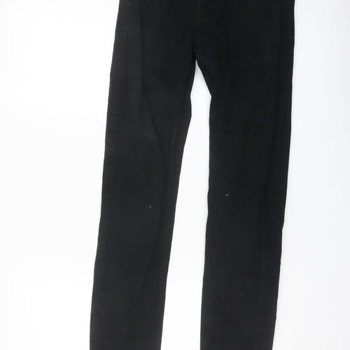 Denim & Co. Mens Black Cotton Straight Jeans Size 26 in L30 in Regular Button