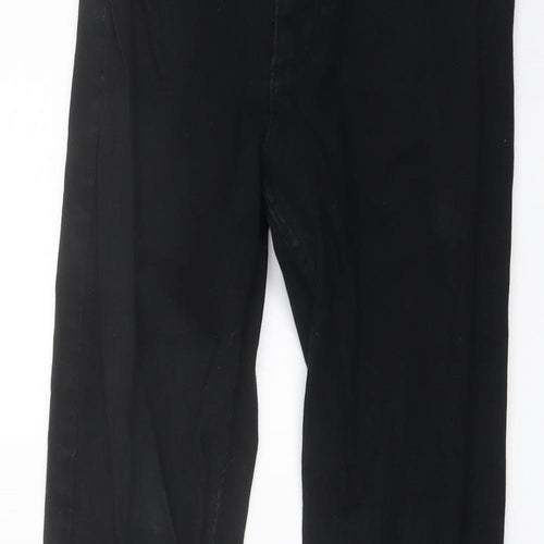 Denim & Co. Mens Black Cotton Straight Jeans Size 26 in L30 in Regular Button