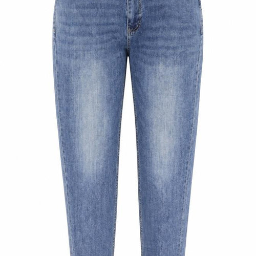 Yishion Womens Blue Cotton Mom Jeans Size 34 in L25 in Regular Button