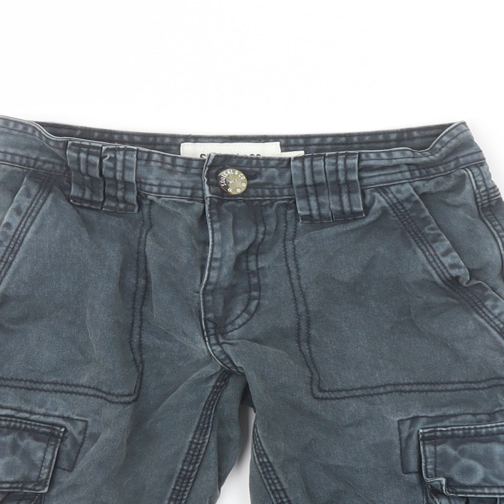 SoulCal&Co Boys Green Cotton Cargo Shorts Size 9-10 Years Regular Drawstring