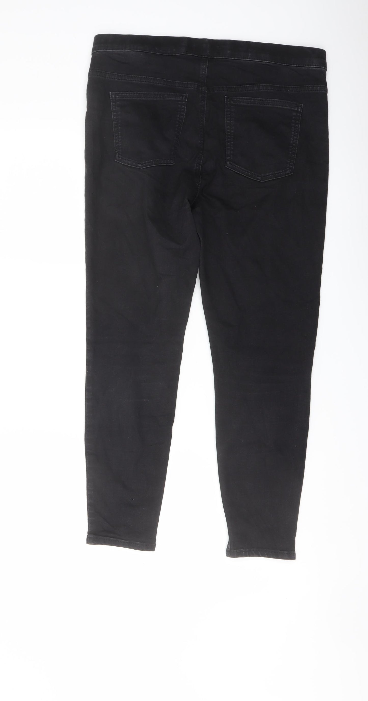 Marks and Spencer Womens Grey Cotton Jegging Jeans Size 14 L25 in Regular