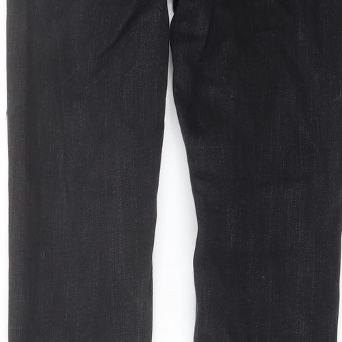 Missguided Womens Black Cotton Skinny Jeans Size 12 L29 in Regular Button