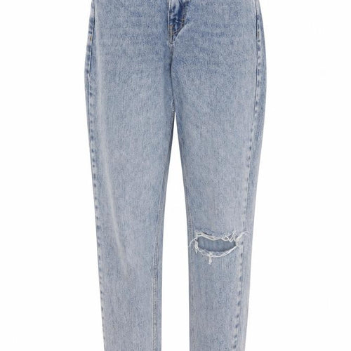 Topshop Womens Blue Cotton Mom Jeans Size 26 in L29 in Regular Button