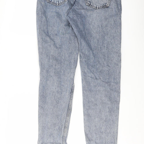Topshop Womens Blue Cotton Mom Jeans Size 26 in L29 in Regular Button