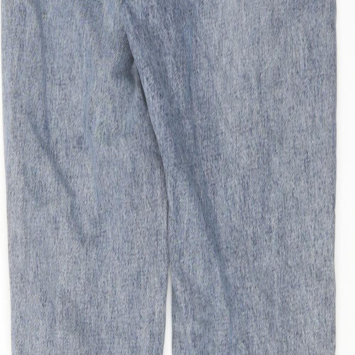 Topshop Womens Blue Cotton Mom Jeans Size 26 in L29 in Regular Button