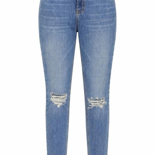 Topshop Womens Blue Cotton Skinny Jeans Size 28 in L25 in Regular Button
