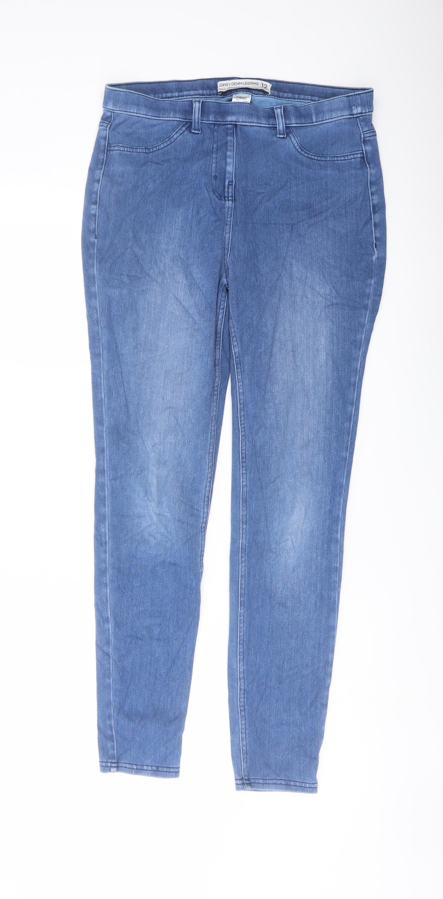 NEXT Womens Blue Cotton Jegging Leggings Size 12 L27 in