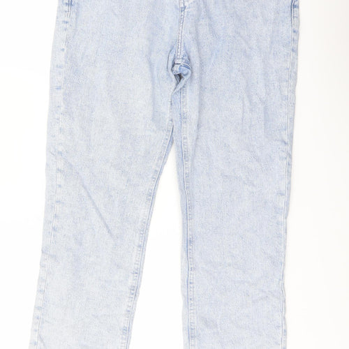 George Womens Blue Cotton Straight Jeans Size 10 L25 in Regular Button