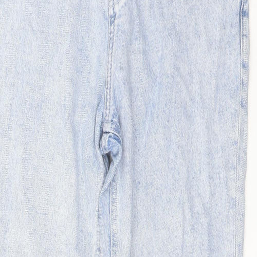 George Womens Blue Cotton Straight Jeans Size 10 L25 in Regular Button