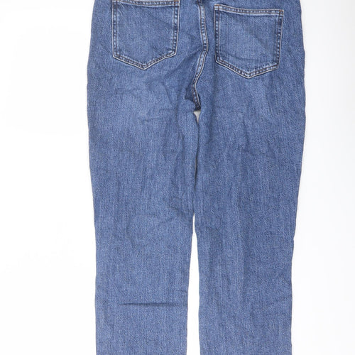 George Womens Blue Cotton Cropped Jeans Size 10 L24 in Regular Button