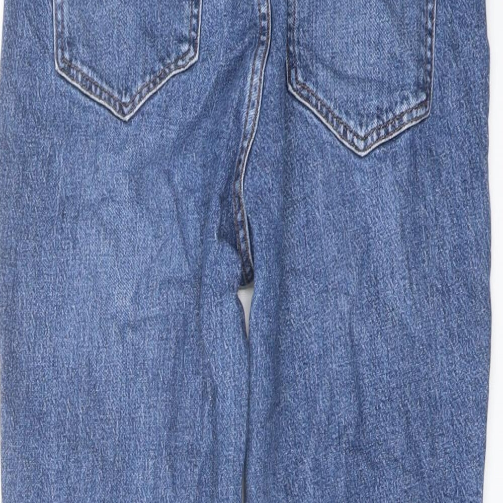 George Womens Blue Cotton Cropped Jeans Size 10 L24 in Regular Button