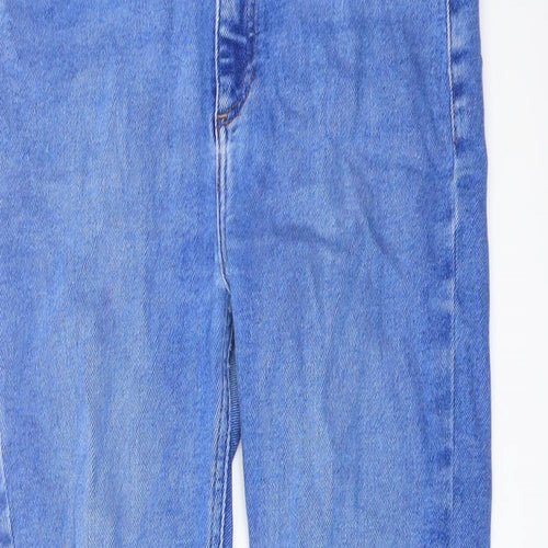 New Look Womens Blue Cotton Skinny Jeans Size 10 L25 in Regular Button
