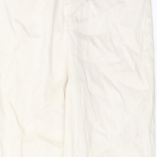 H&M Womens Beige Cotton Skinny Jeans Size 6 L26 in Regular Button