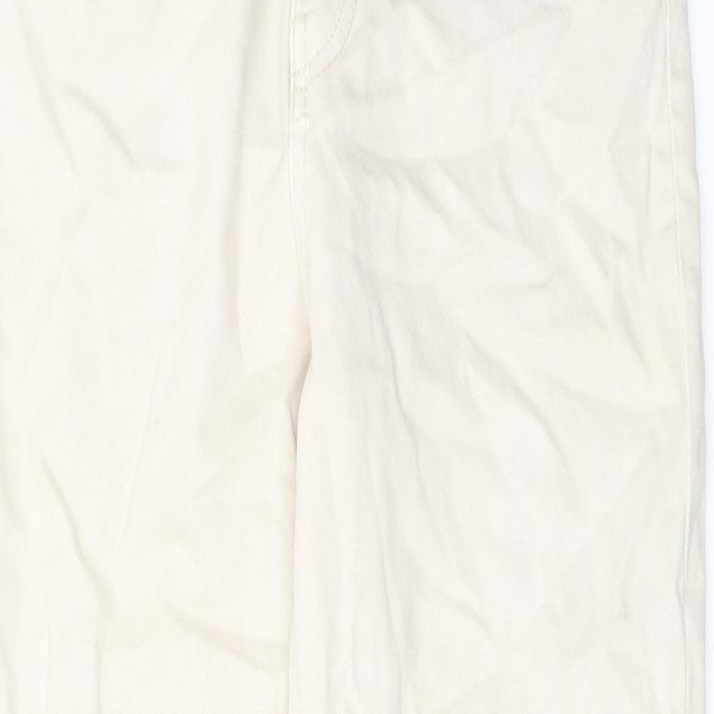 H&M Womens Beige Cotton Skinny Jeans Size 6 L26 in Regular Button