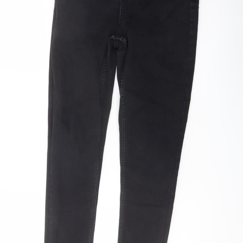 New Look Womens Black Cotton Skinny Jeans Size 10 L27 in Regular Button