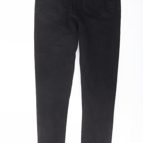 New Look Womens Black Cotton Skinny Jeans Size 10 L27 in Regular Button