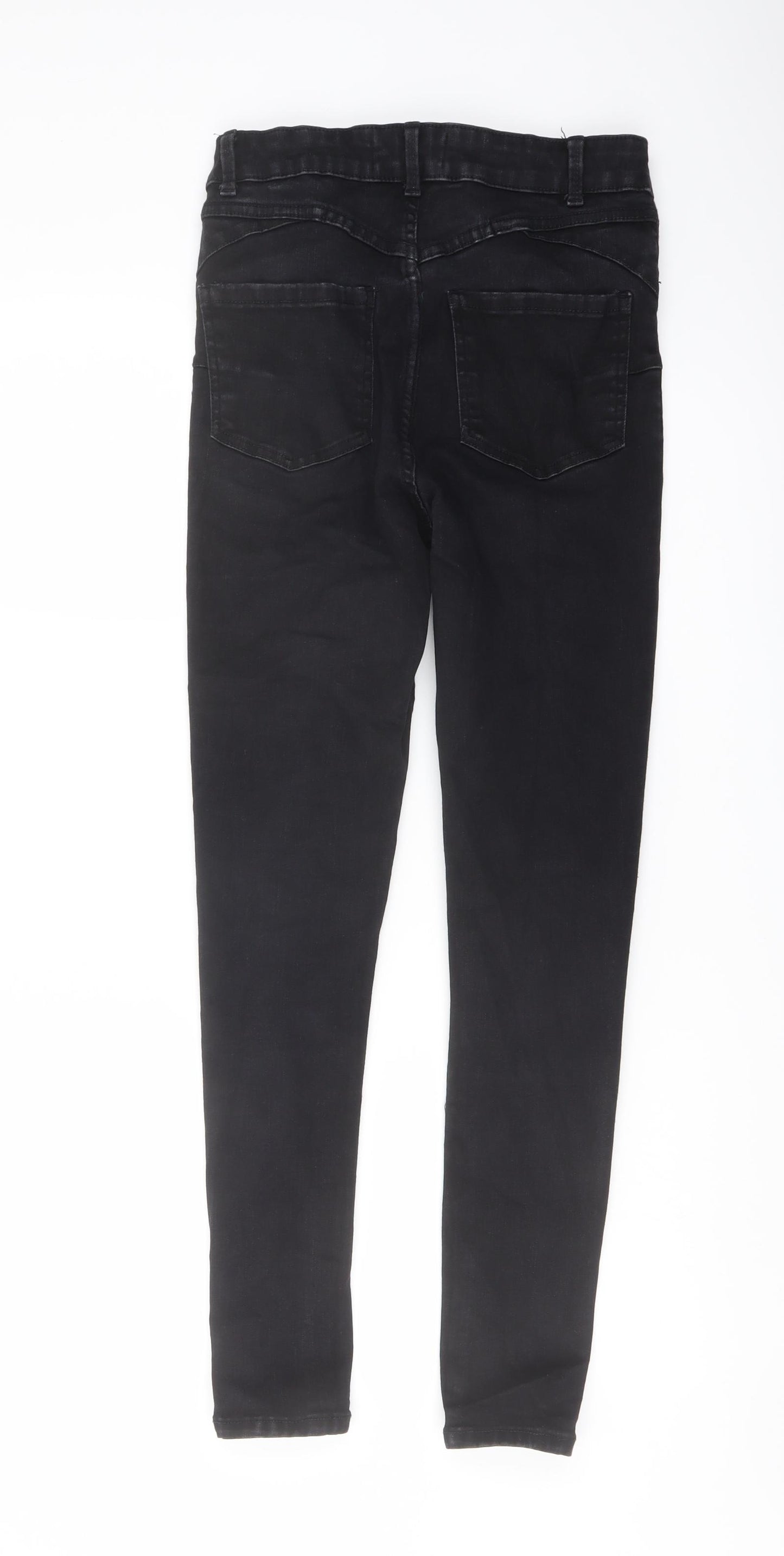 New Look Womens Black Cotton Skinny Jeans Size 10 L27 in Regular Button