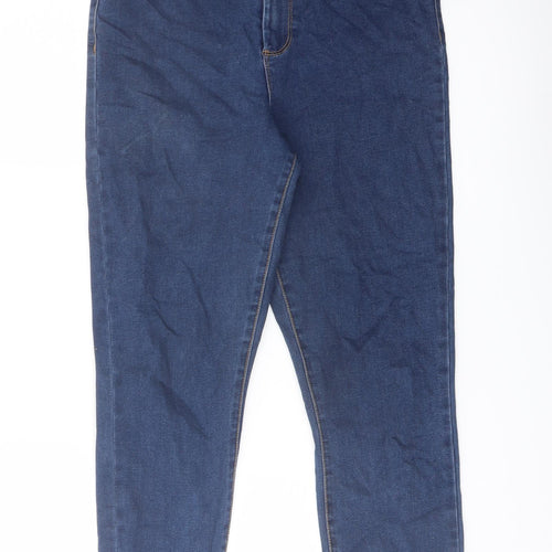 Denim & Co. Womens Blue Cotton Jegging Jeans Size 12 L25 in Regular Button