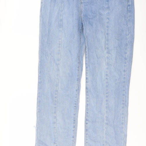 In the Style Womens Blue Cotton Mom Jeans Size 12 L31 in Regular Button