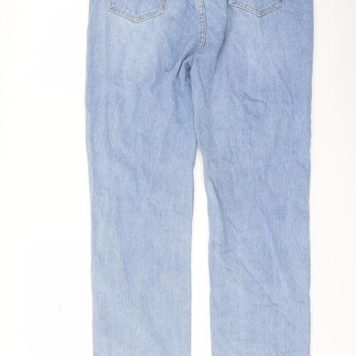 In the Style Womens Blue Cotton Mom Jeans Size 12 L31 in Regular Button