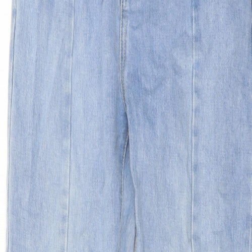 In the Style Womens Blue Cotton Mom Jeans Size 12 L31 in Regular Button