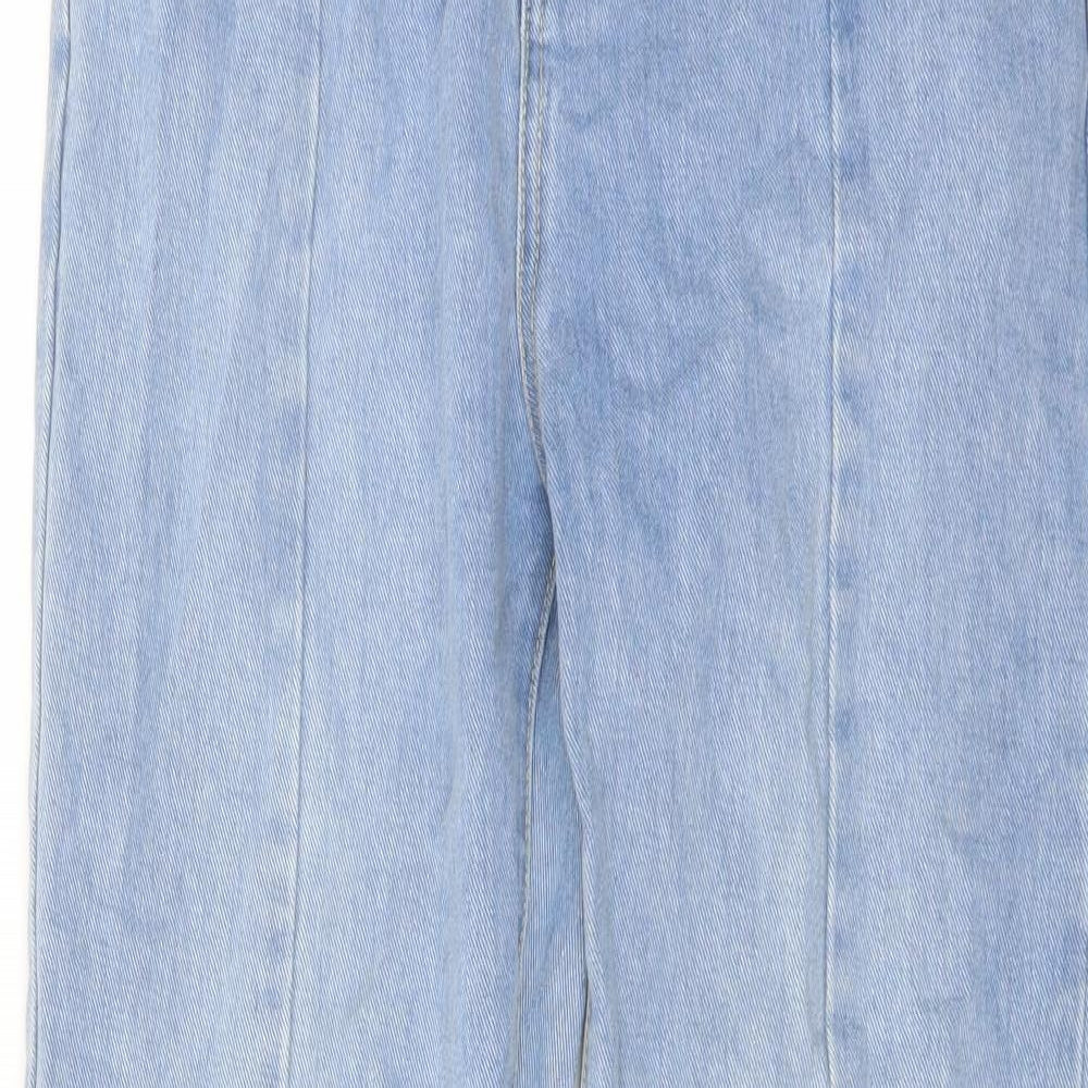 In the Style Womens Blue Cotton Mom Jeans Size 12 L31 in Regular Button