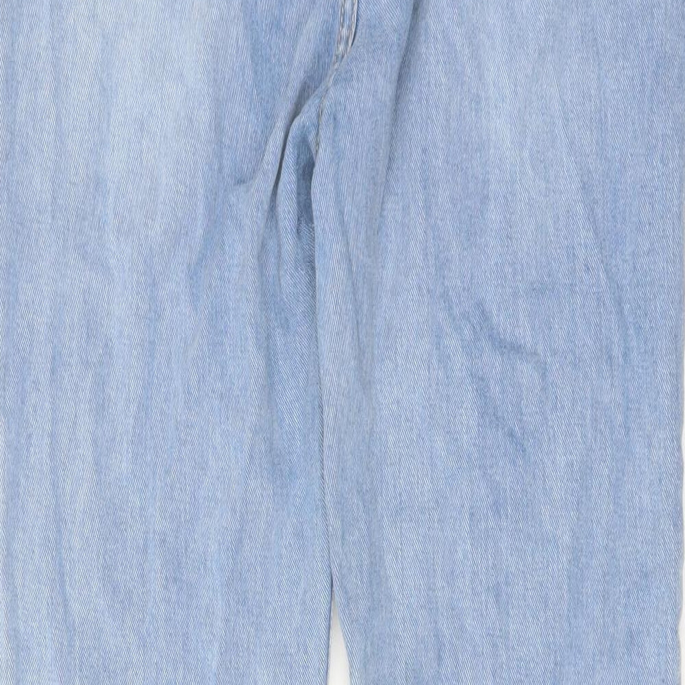In the Style Womens Blue Cotton Mom Jeans Size 12 L31 in Regular Button