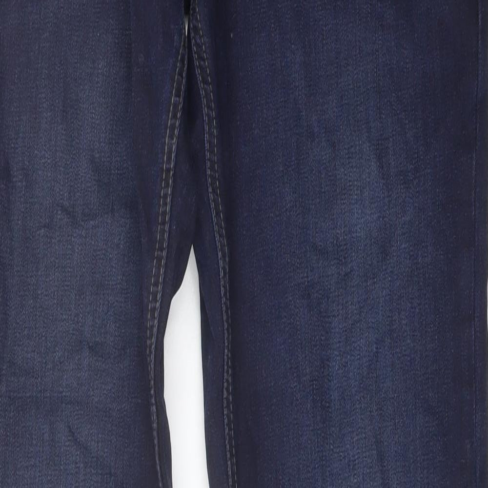 NEXT Mens Blue Cotton Straight Jeans Size 34 in L34 in Regular Button