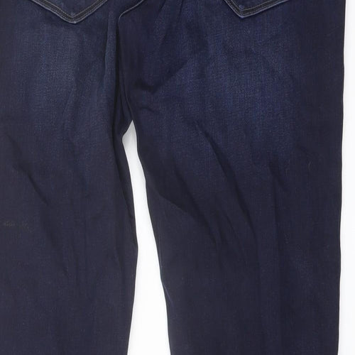 NEXT Mens Blue Cotton Straight Jeans Size 34 in L34 in Regular Button