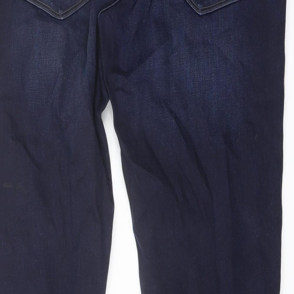 NEXT Mens Blue Cotton Straight Jeans Size 34 in L34 in Regular Button