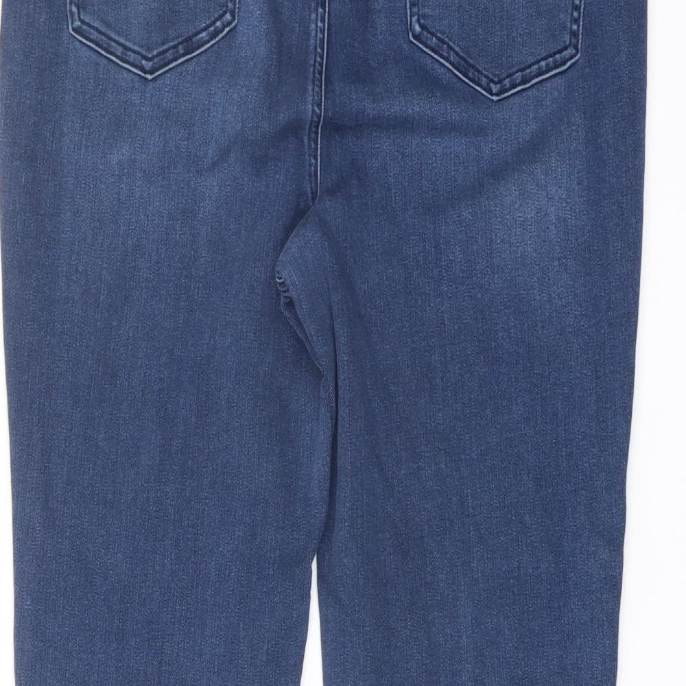 NYDJ Womens Blue Cotton Straight Jeans Size 16 L26 in Regular Button