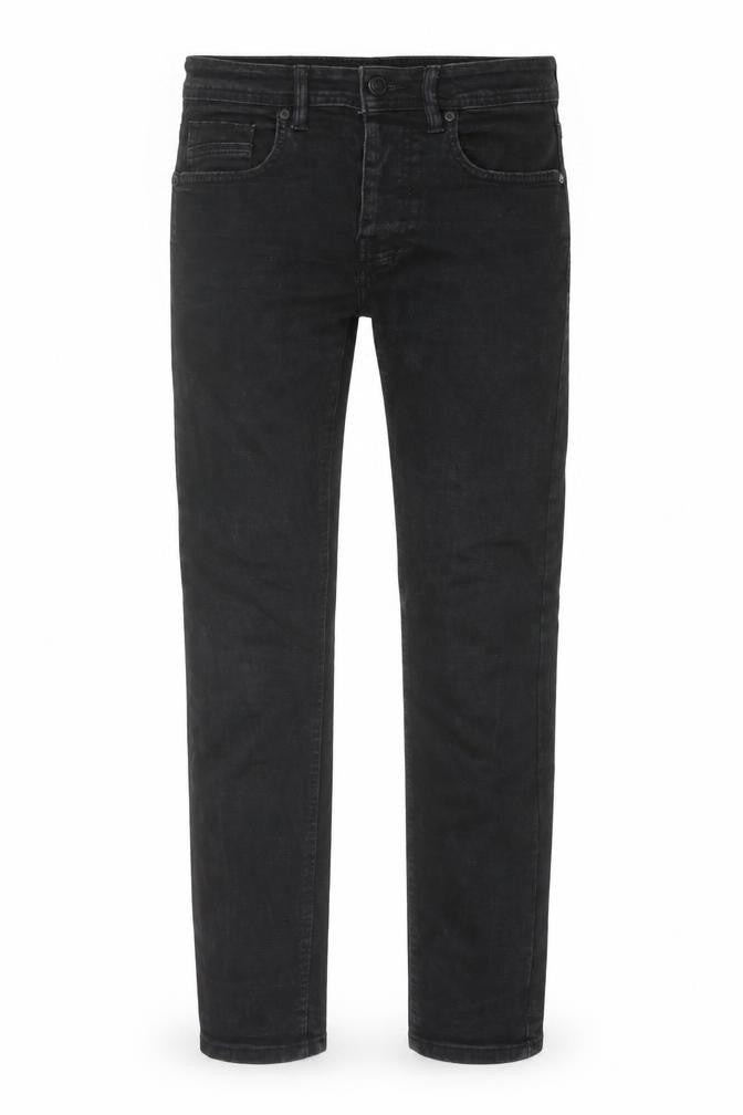 Denim & Co. Mens Black Cotton Straight Jeans Size 32 in L30 in Regular Button
