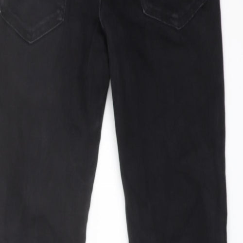Denim & Co. Mens Black Cotton Straight Jeans Size 32 in L30 in Regular Button