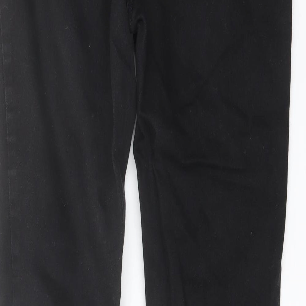 NEXT Womens Black Cotton Skinny Jeans Size 12 L28 in Regular Button