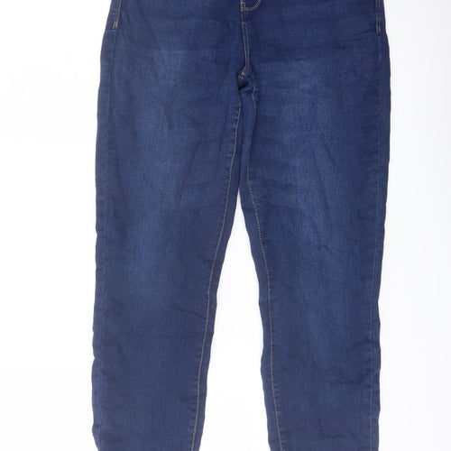 Denim & Co. Womens Blue Cotton Jegging Jeans Size 12 L26 in Regular Button