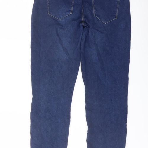 Denim & Co. Womens Blue Cotton Jegging Jeans Size 12 L26 in Regular Button